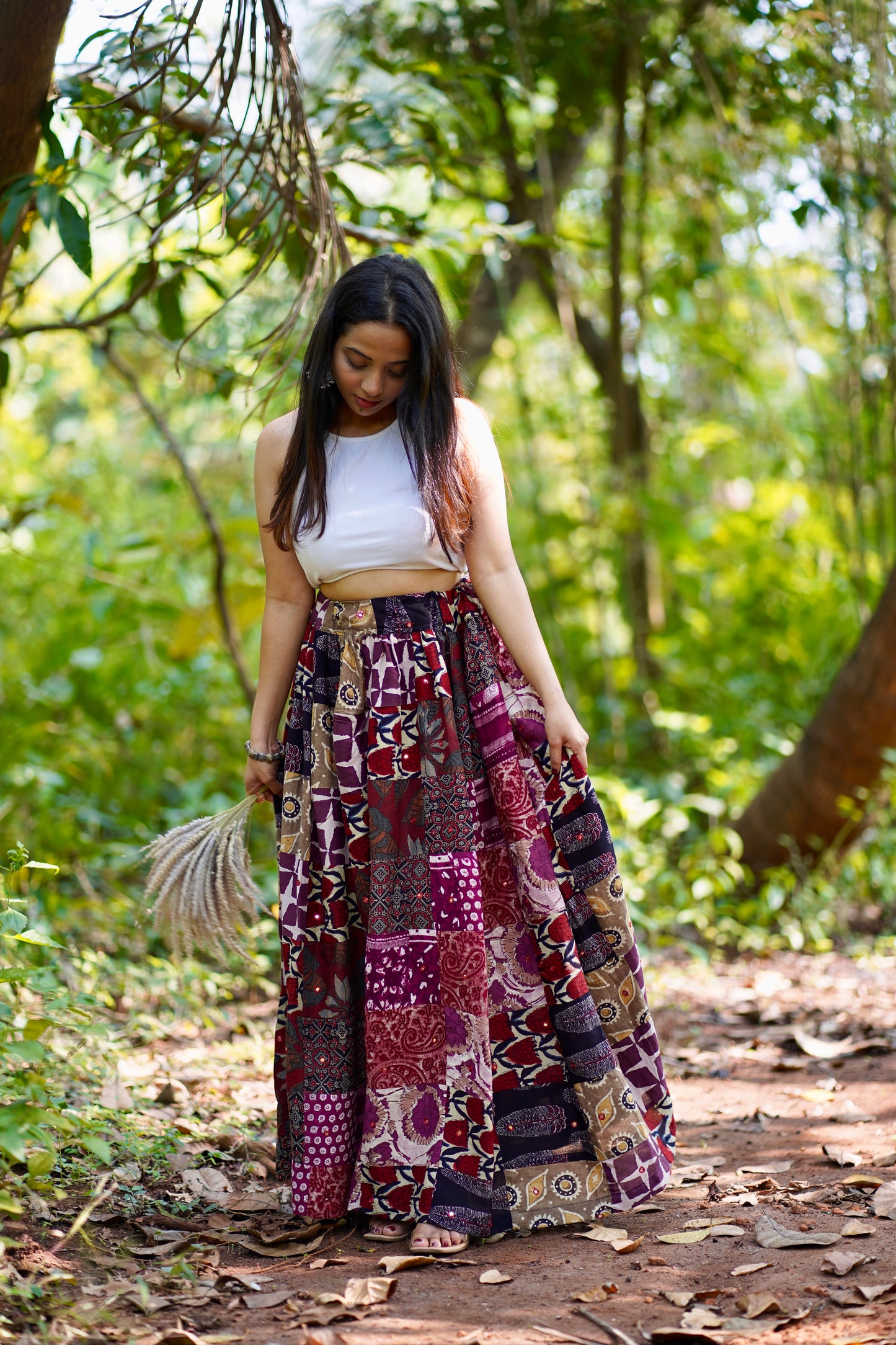 Pankhudi patch work skirt